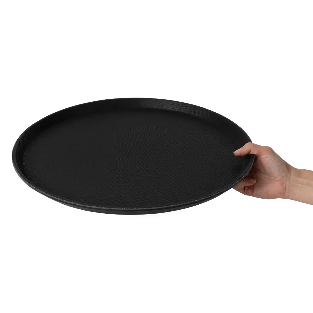 Beaumont Non-Slip Round Tray Black 406mm - Image 6