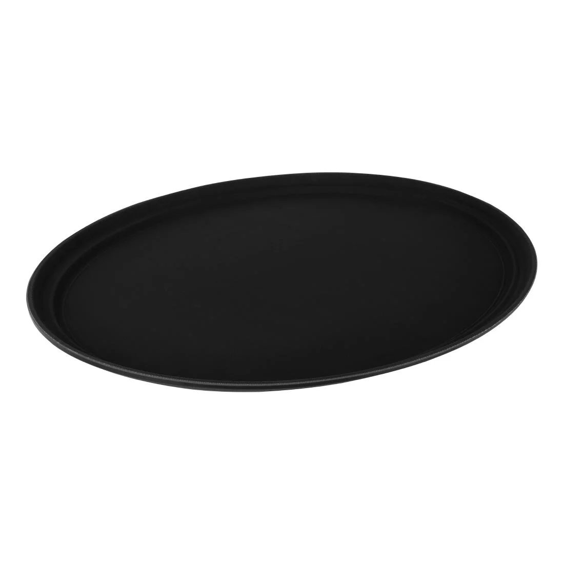 Beaumont Non-Slip Oval Tray Black 685 x 558mm - Image 2