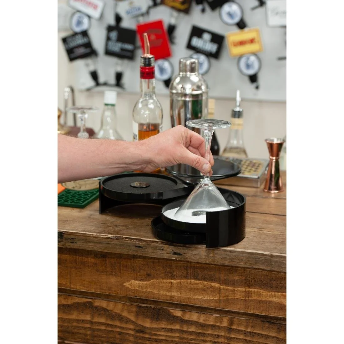 Beaumont Glass Rimmer 3 Tier Black - Image 3