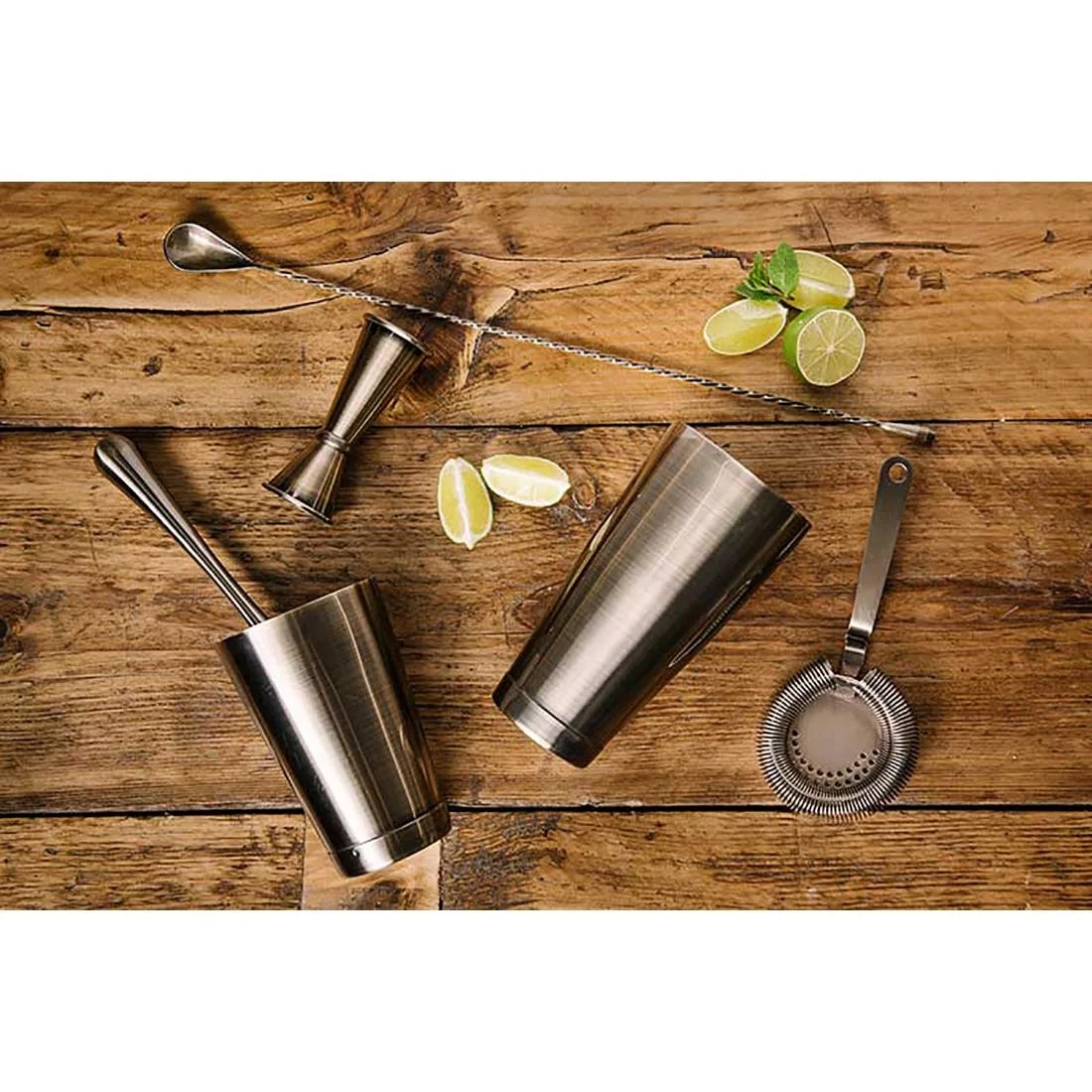 Beaumont Antique Brass Plated Curved Moscow Mule Mug 500ml - Image 2
