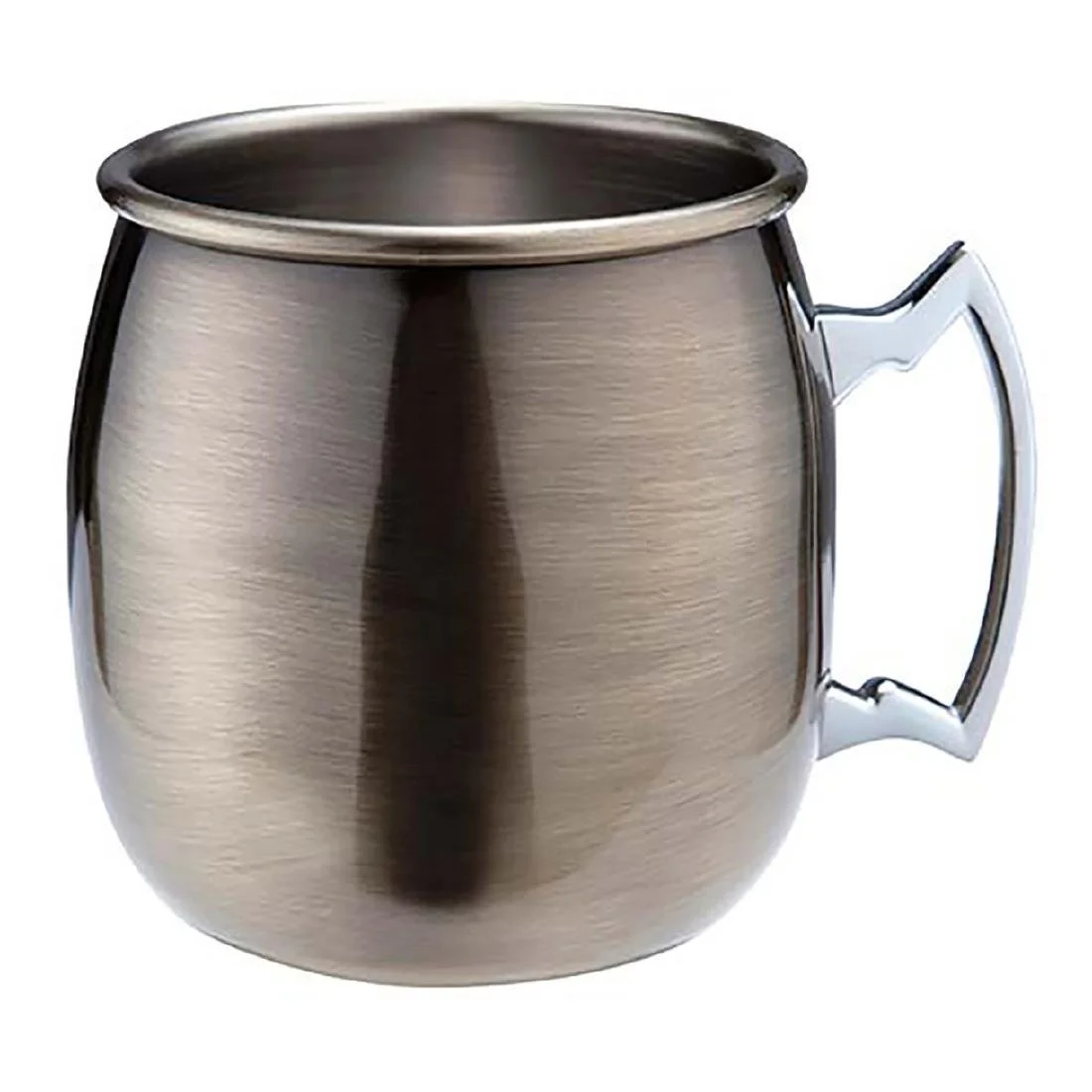 Beaumont Antique Brass Plated Curved Moscow Mule Mug 500ml - Image 1