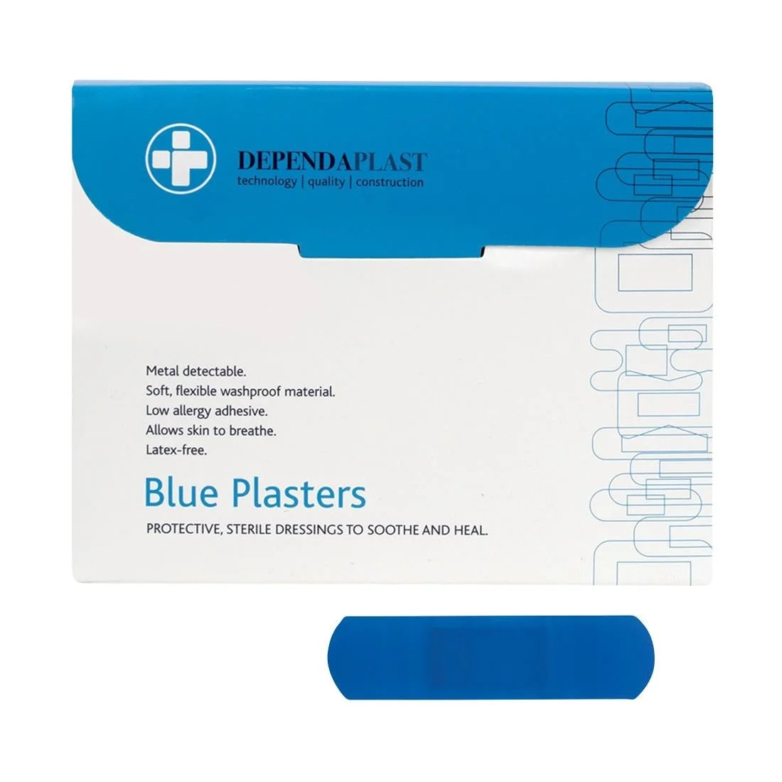 Beaumont Dependaplast Blue Plasters 75x 25mm (100 Pack)