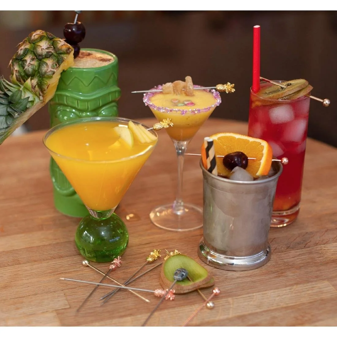 Beaumont Pineapple Garnish Pick Gold Plated (10 Pack) - Image 3