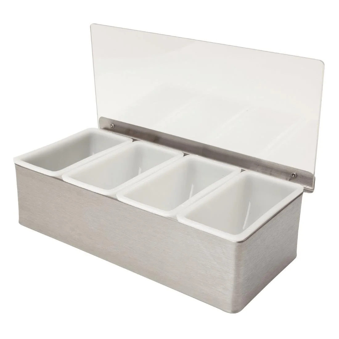 Beaumont 4 Compartment Condiment Holder Stainless Steel