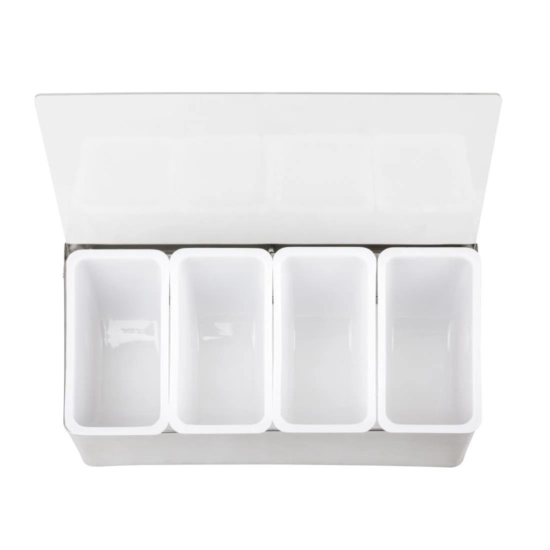 Beaumont 4 Compartment Condiment Holder Stainless Steel - Image 4