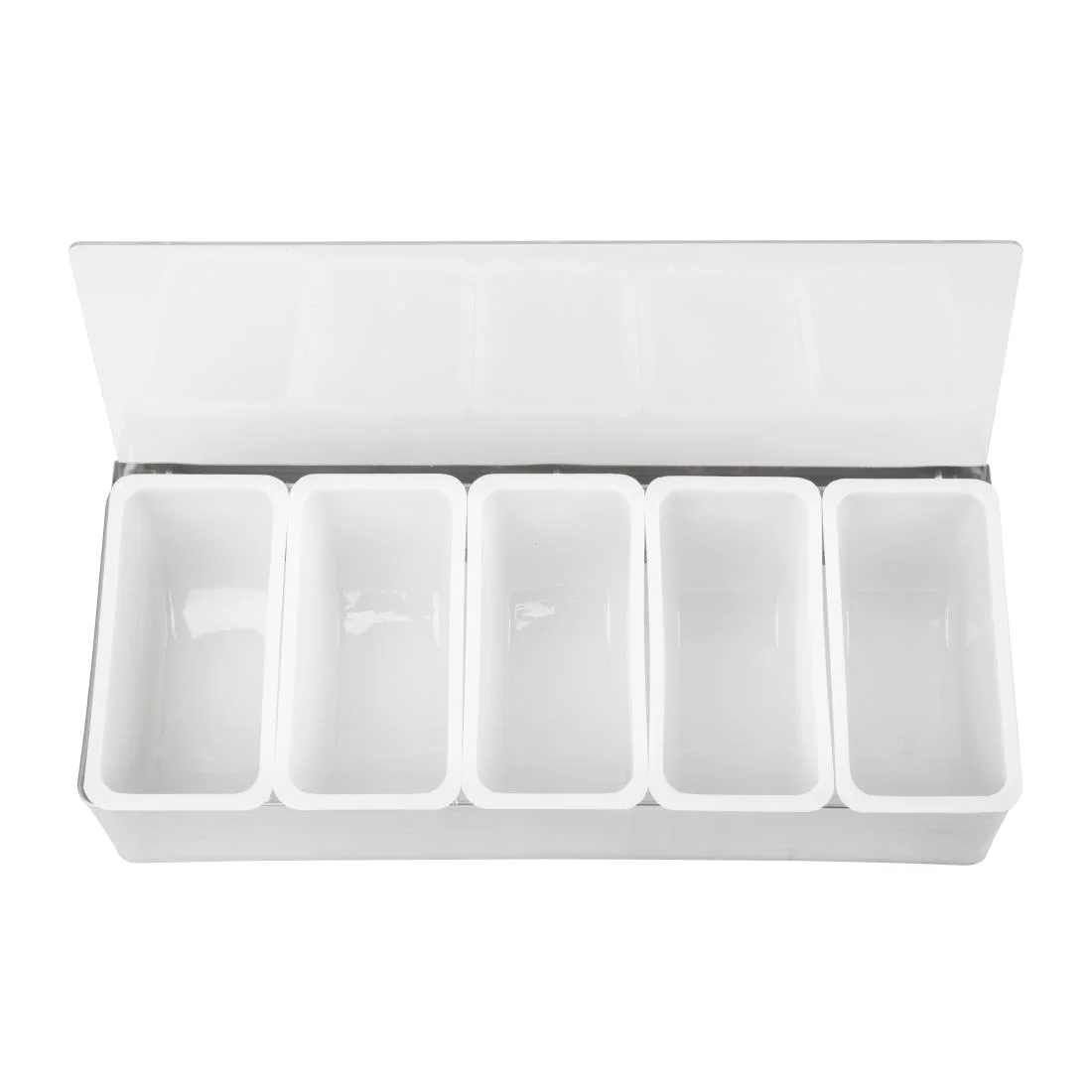 Beaumont 5 Compartment Condiment Holder Stainless Steel - Image 3