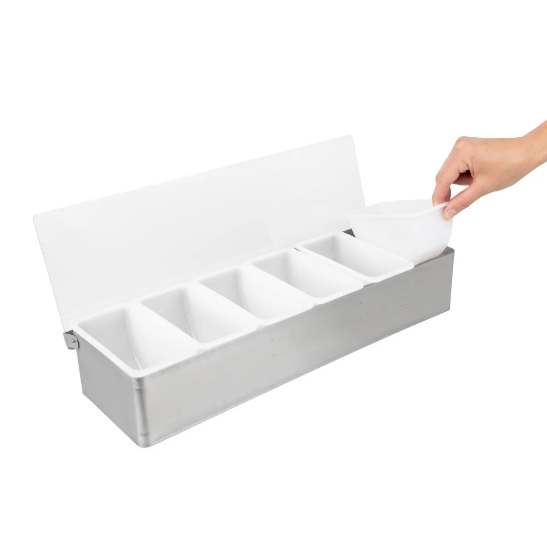 Beaumont 6 Compartment Condiment Holder Stainless Steel - Image 6