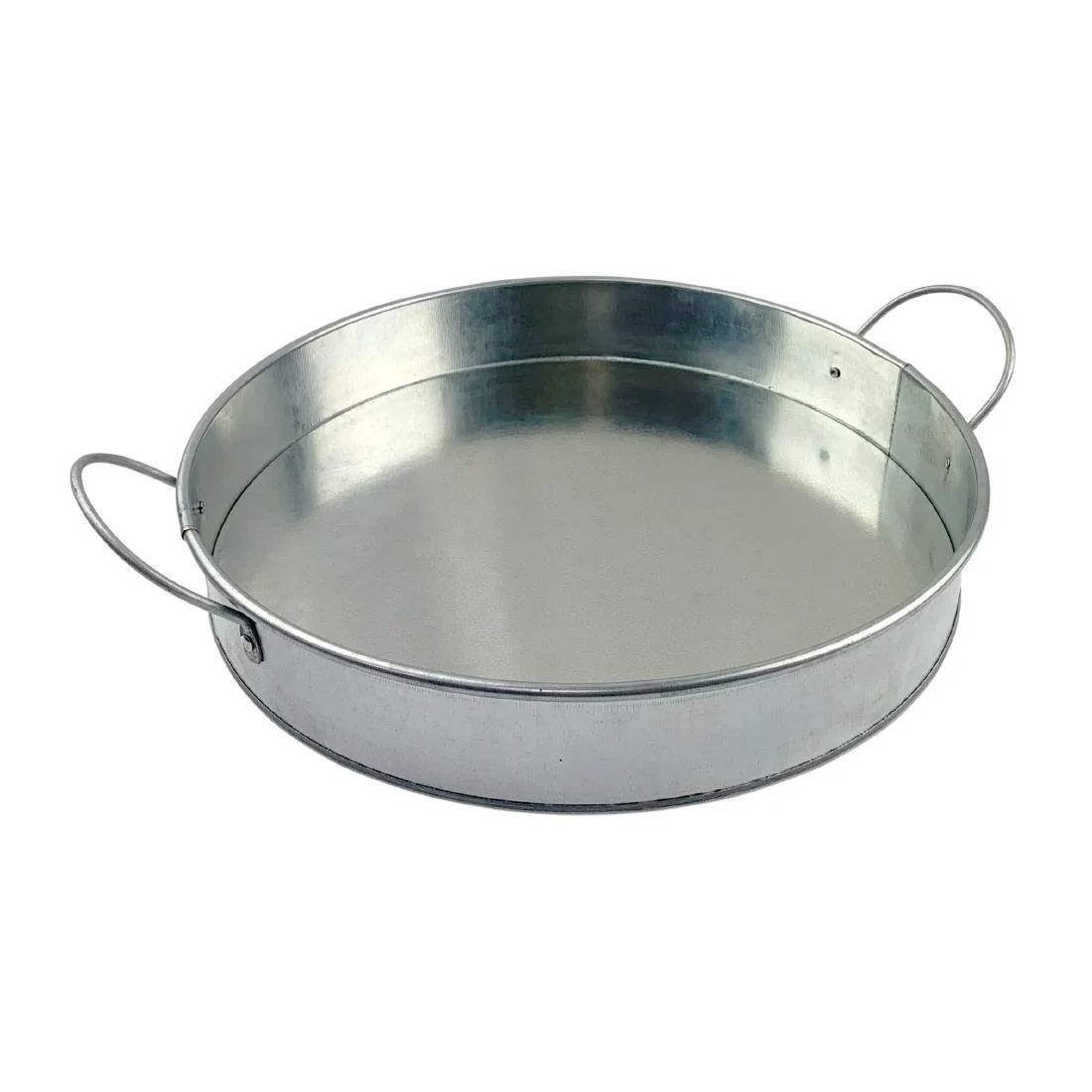 Beaumont Galvanised Tin Serving Platter Round 304mm