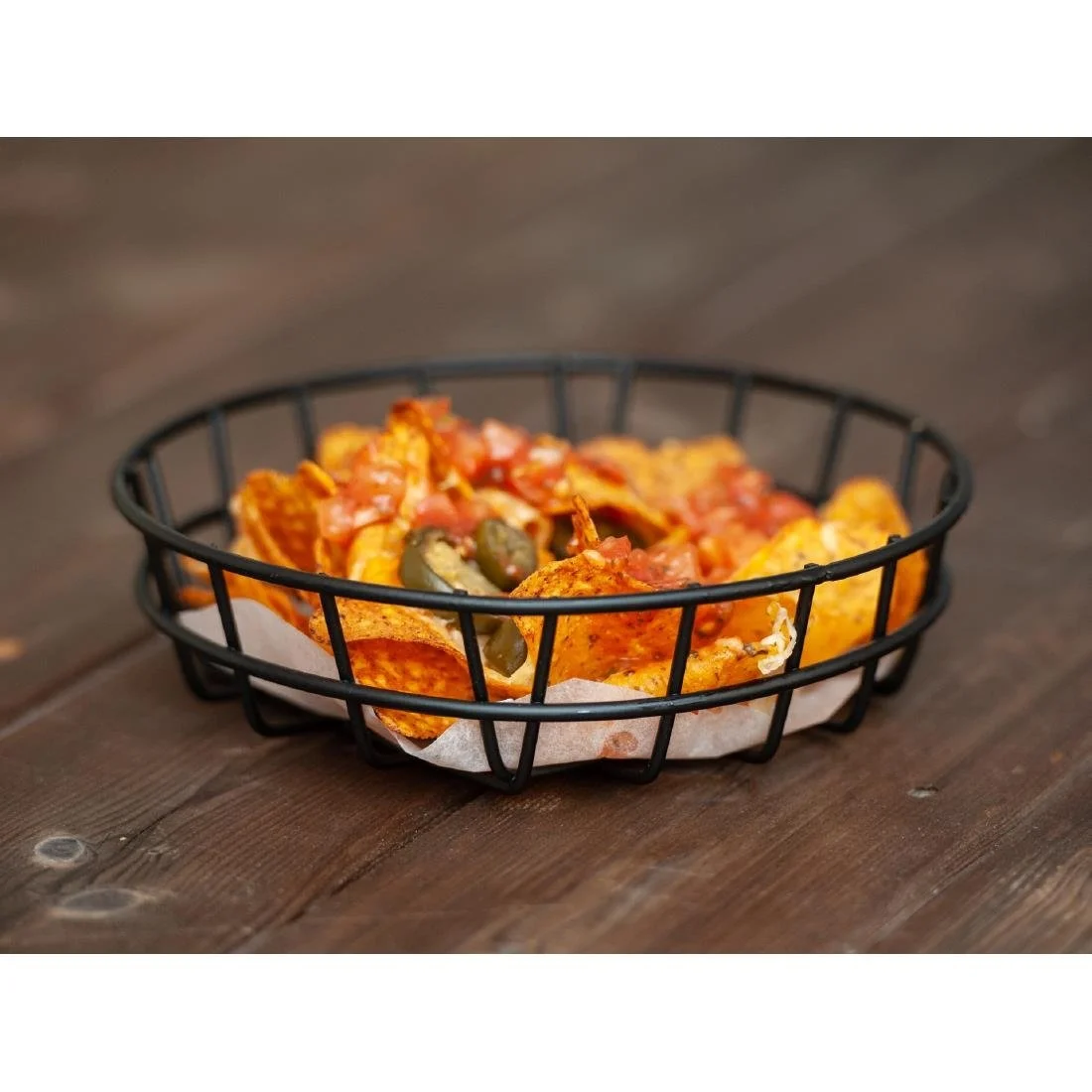 Beaumont Round Bread Basket Black 203mm - Image 2