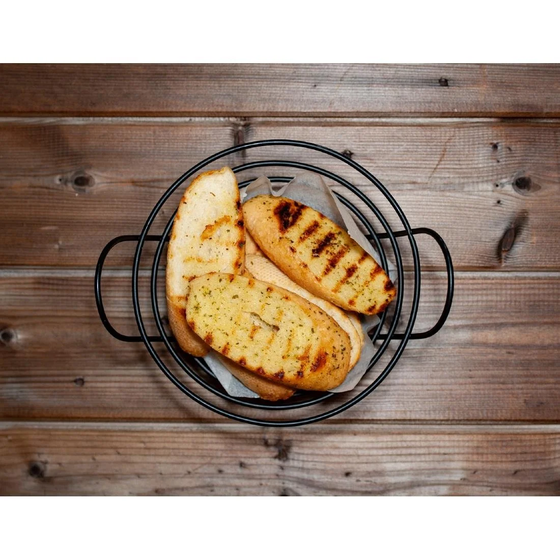 Beaumont Bread Basket with Handles Black 203mm - Image 2