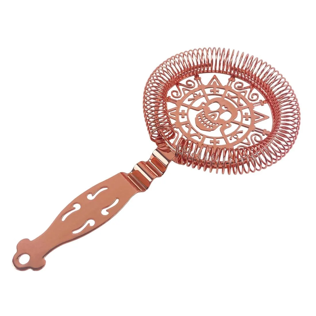 Beaumont Copper Plated Skull Throwing Strainer - Image 1