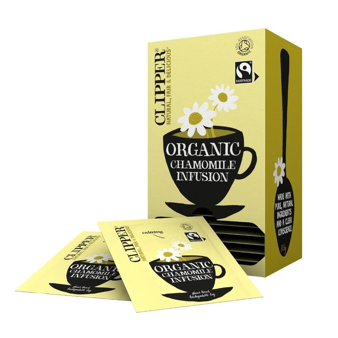 Clipper Fairtrade Organic Infusion Chamomile Tea Bag Envelopes (6 x 25 Pack)