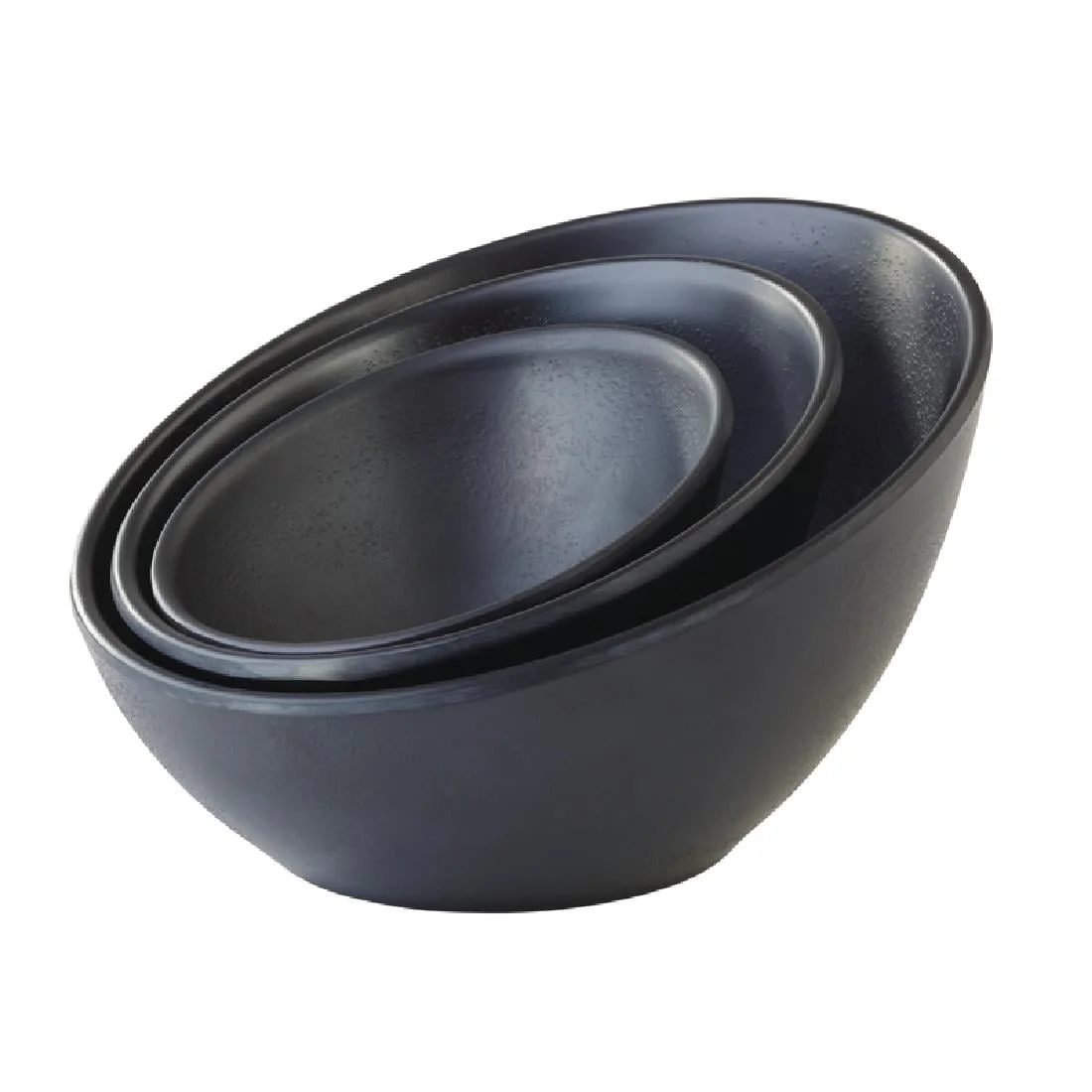 APS Zen Melamine Round Sloped Bowl Black 150ml - Image 2