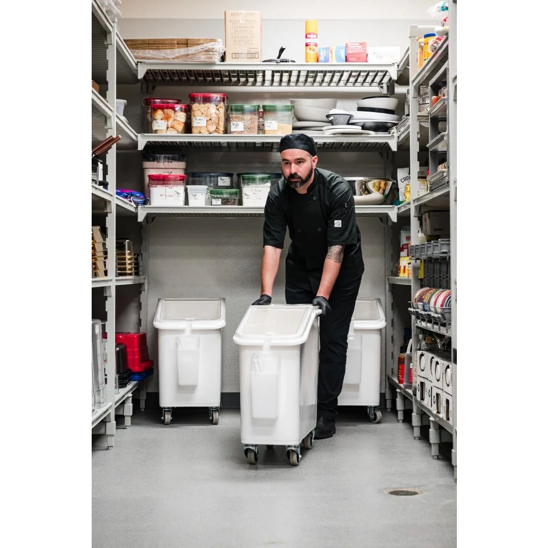 Cambro Mobile Ingredient Bin White 81Ltr - Image 2