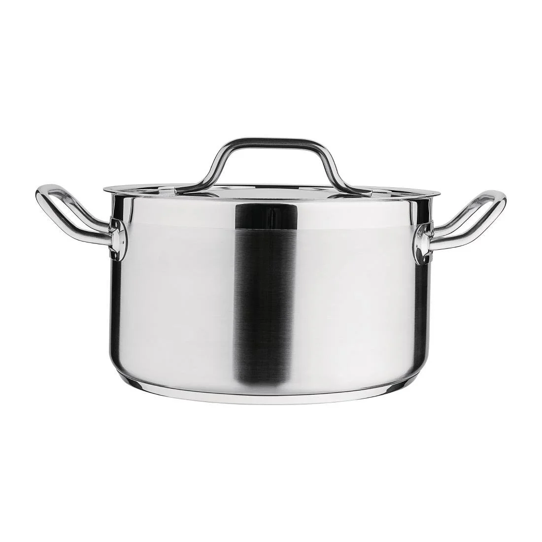 Nisbets Essentials Stainless Steel Stew Pot with Lid 24cm - Image 7