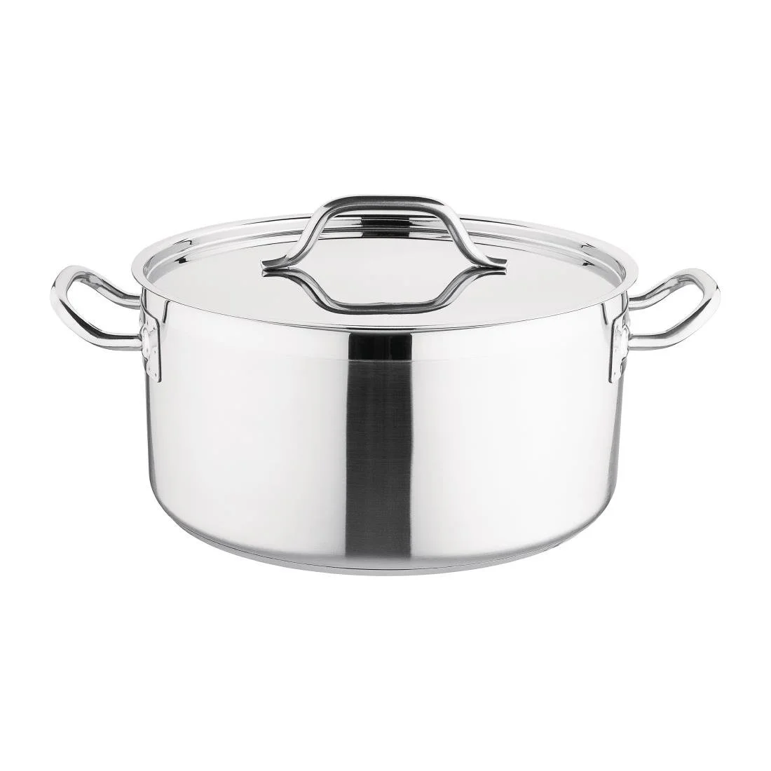 Nisbets Essentials Stainless Steel Stew Pot with Lid  32cm - Image 1