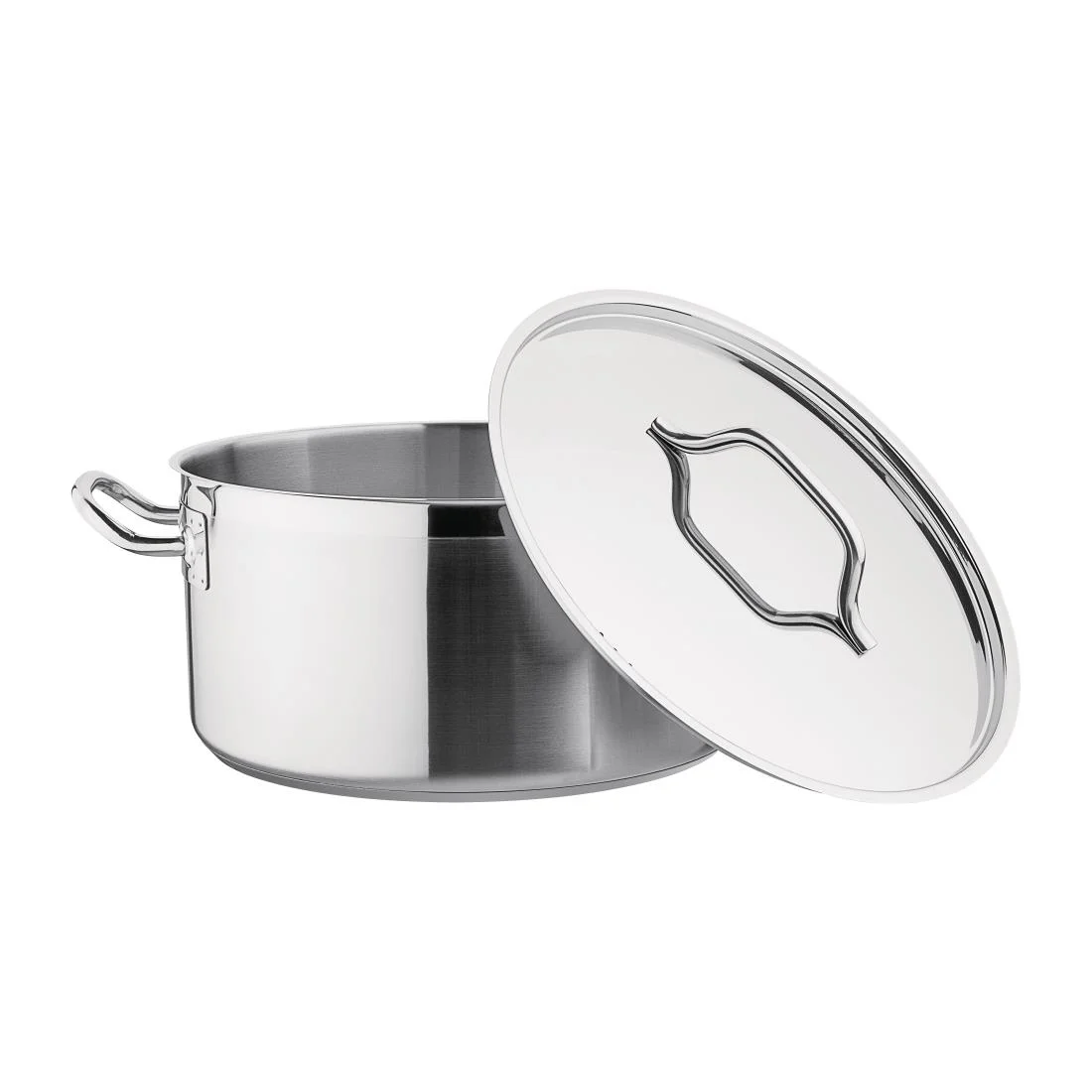 Nisbets Essentials Stainless Steel Stew Pot with Lid  32cm - Image 5