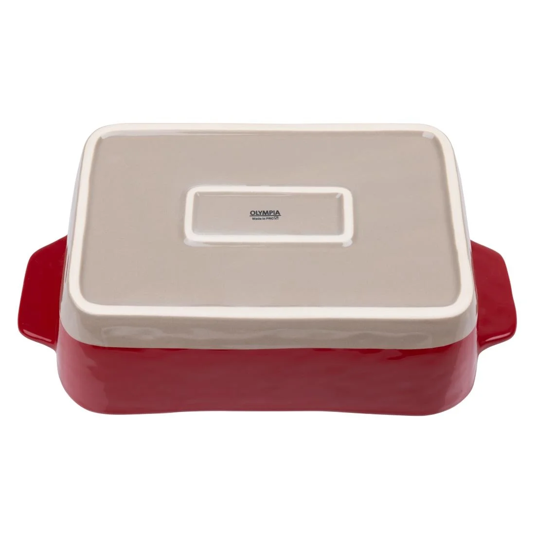Olympia Red And Taupe Ceramic Roasting Dish ⅓GN - Image 7