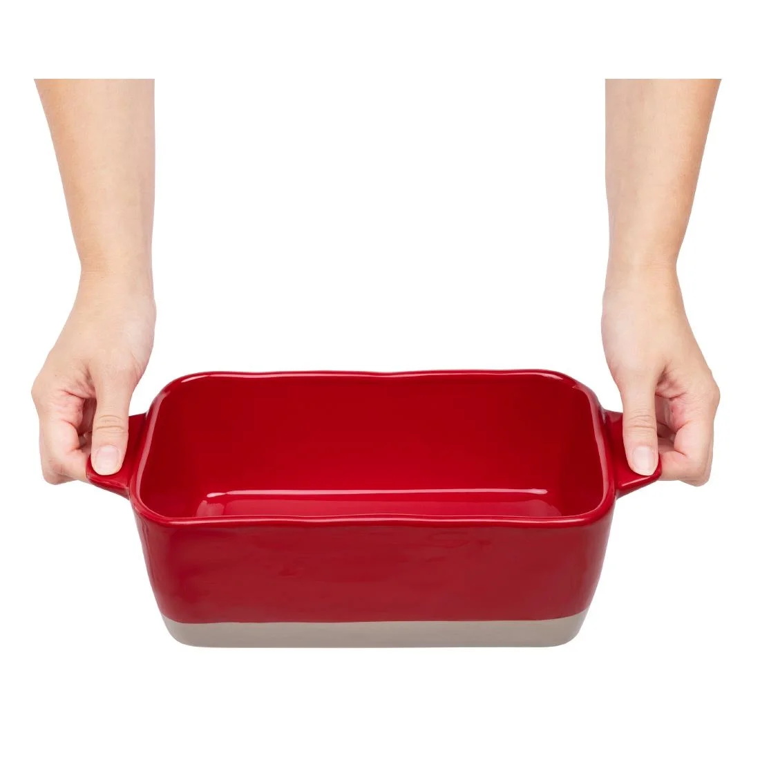 Olympia Red And Taupe Ceramic Roasting Dish ⅓GN - Image 8