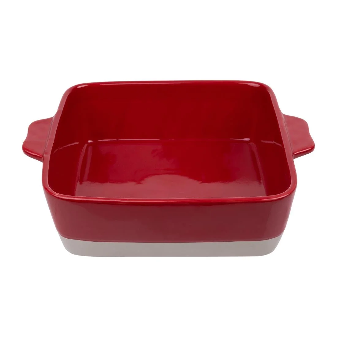 Olympia Red And Taupe Ceramic Roasting Dish ½GN