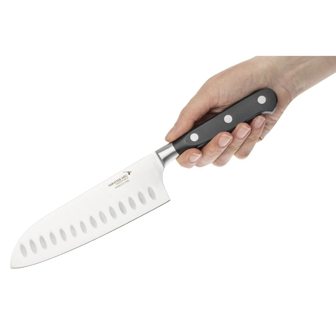 Deglon Sabatier Santoku Knife Black 18.3cm - Image 5