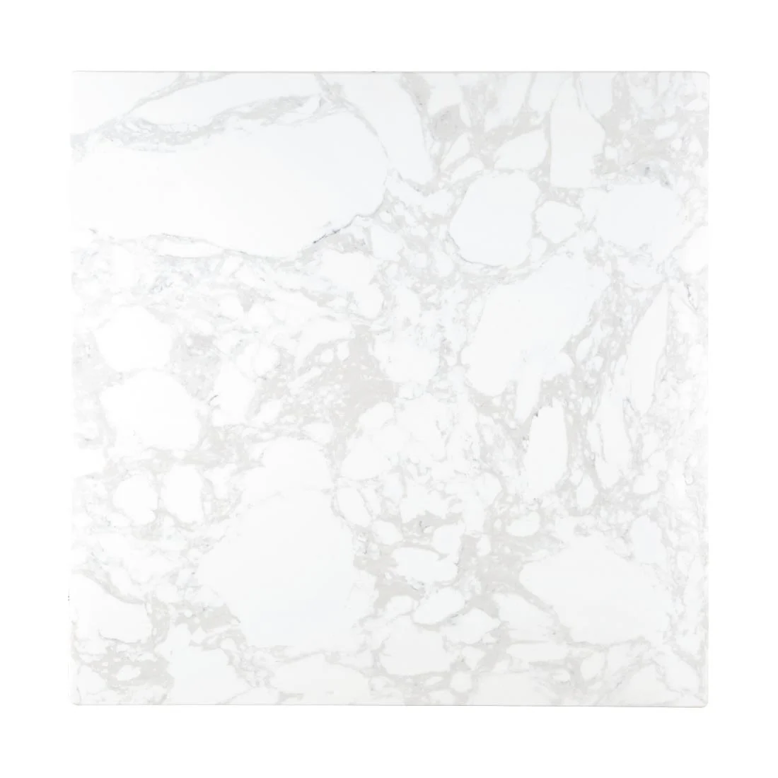 Bolero Square Marble Effect Tabletop White 600mm