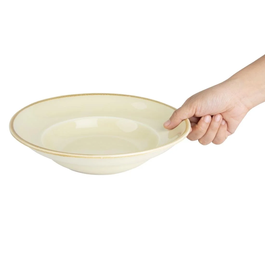 Olympia Kiln Pasta Bowls Sandstone 250mm (4 Pack) - Image 5