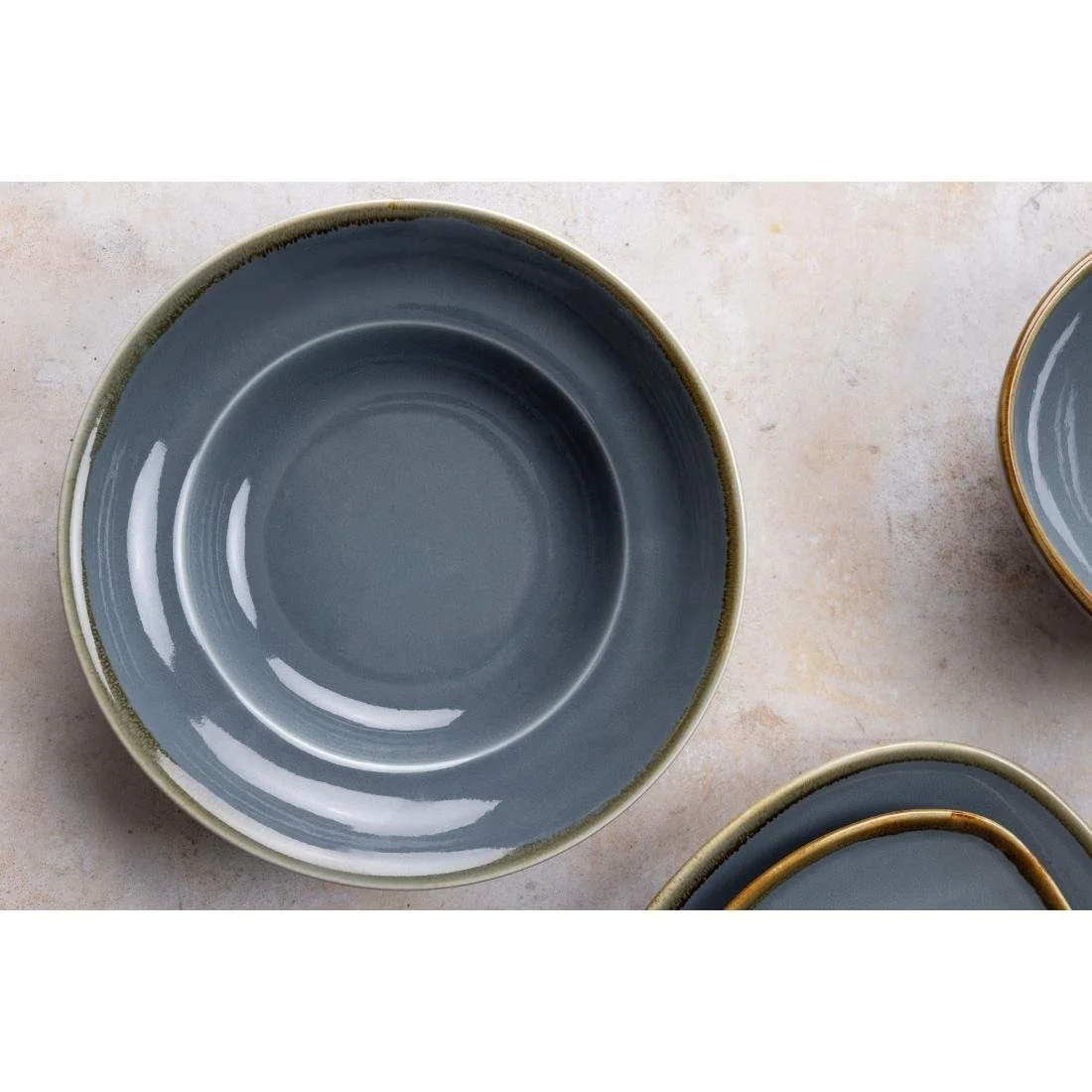 Olympia Kiln Pasta Bowls Ocean 250mm (4 Pack) - Image 6
