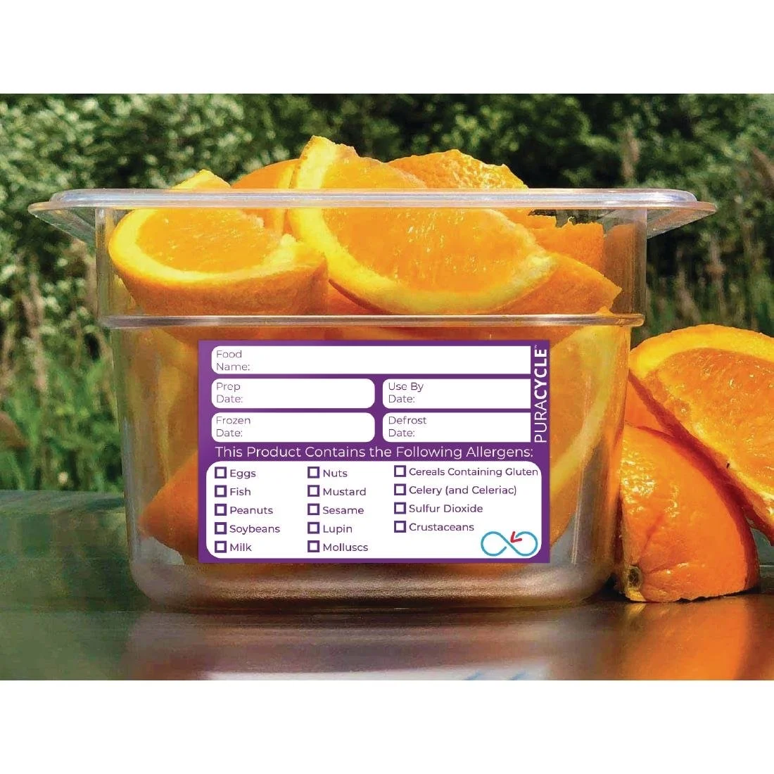 Puracycle Reusable Purple Allergen Labels (20 Pack) - Image 2