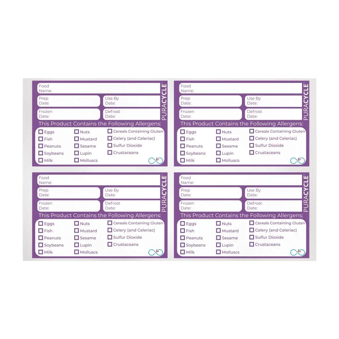 Puracycle Reusable Purple Allergen Labels (20 Pack) - Image 5