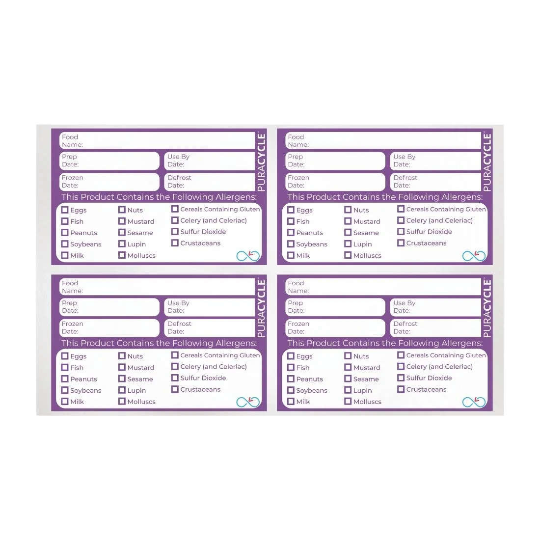 Puracycle Reusable Purple Allergen Labels (20 Pack) - Image 5