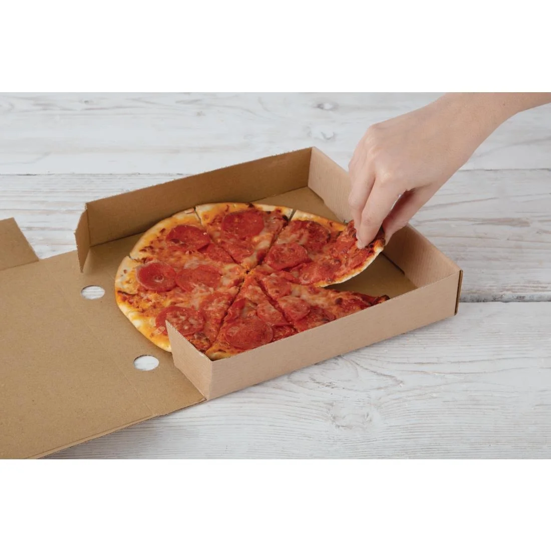 Fiesta Compostable Plain Pizza Boxes 9" (Pack of 100) - Image 3