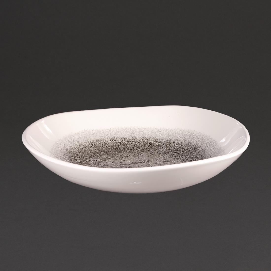 Churchill Studio Prints Raku Trace Round Bowl Quartz Black 253mm