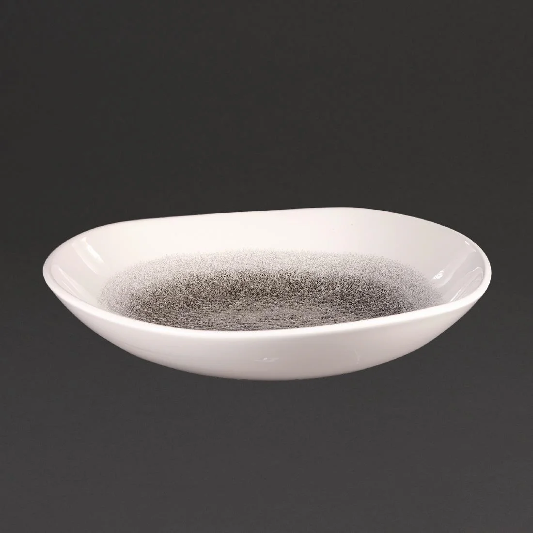 Churchill Studio Prints Raku Trace Round Bowl Quartz Black 253mm - Image 2