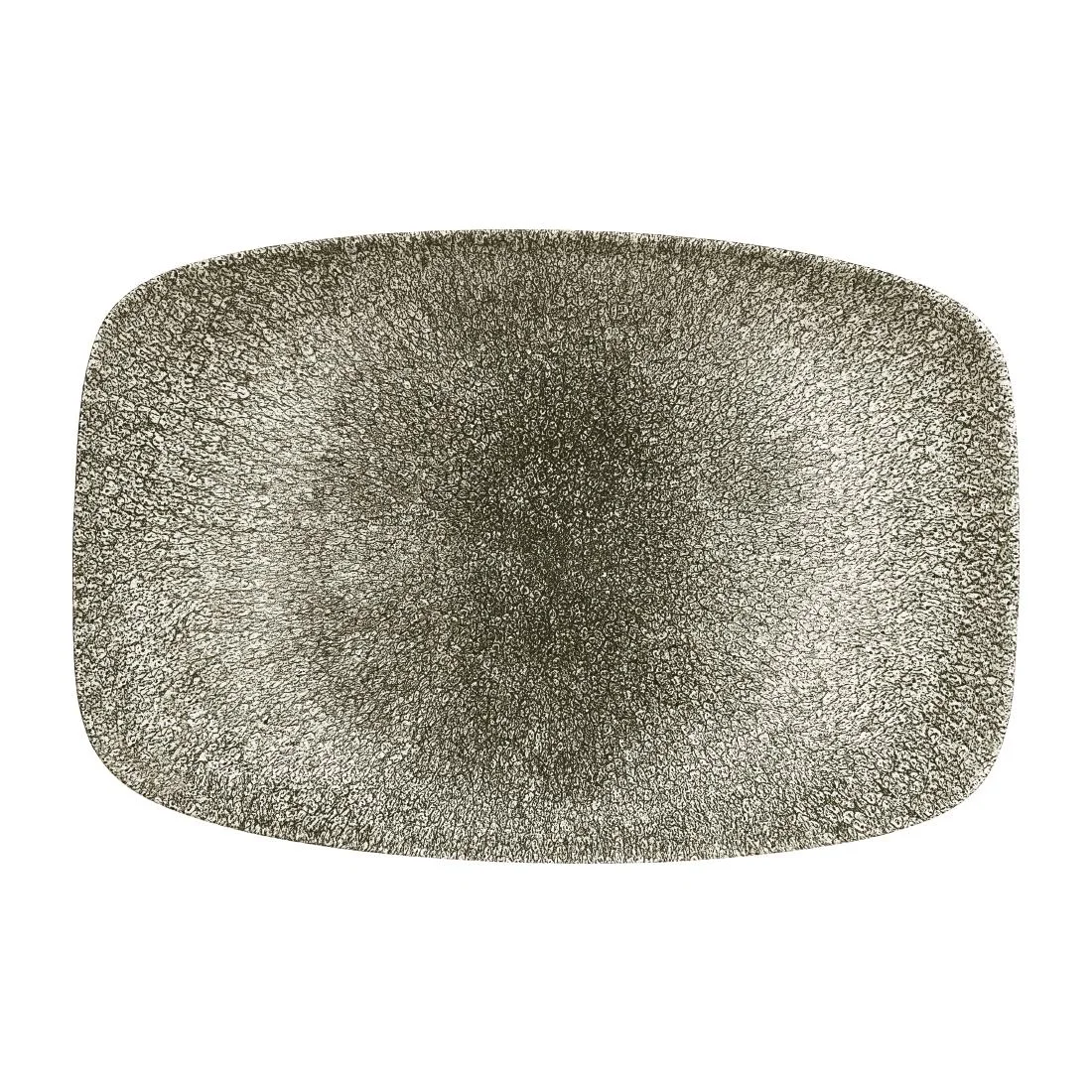 Churchill Studio Prints Raku Rectangular Plates Quartz Black 300mm (6 Pack)
