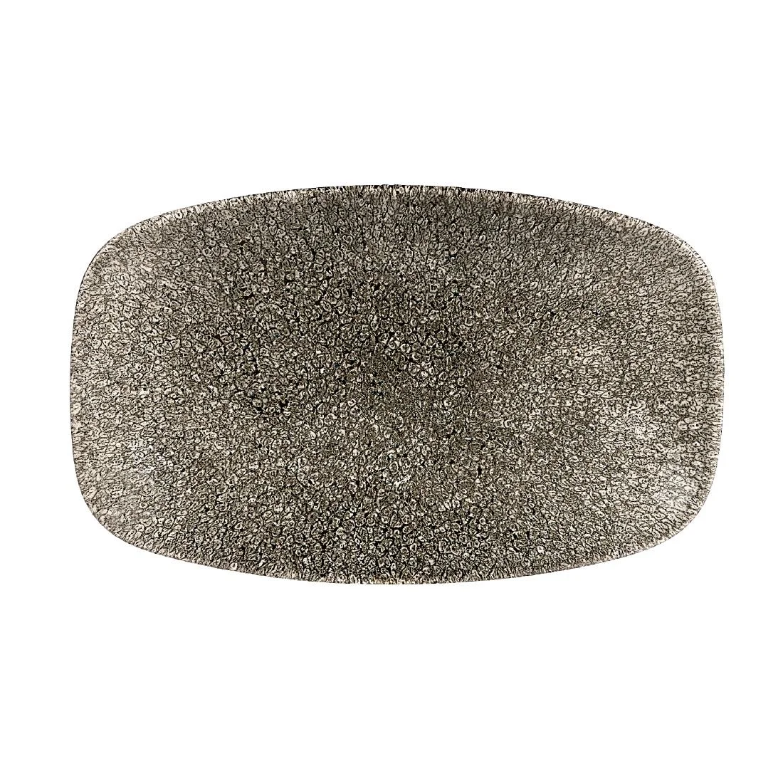Churchill Studio Prints Raku Rectangular Plates Quartz Black 200mm (12 Pack)