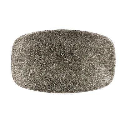 Churchill Studio Prints Raku Rectangular Plates Quartz Black 200mm (12 Pack)