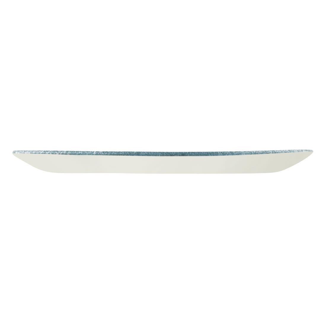 Churchill Studio Prints Raku Oblong Plate 355mm Topaz Blue