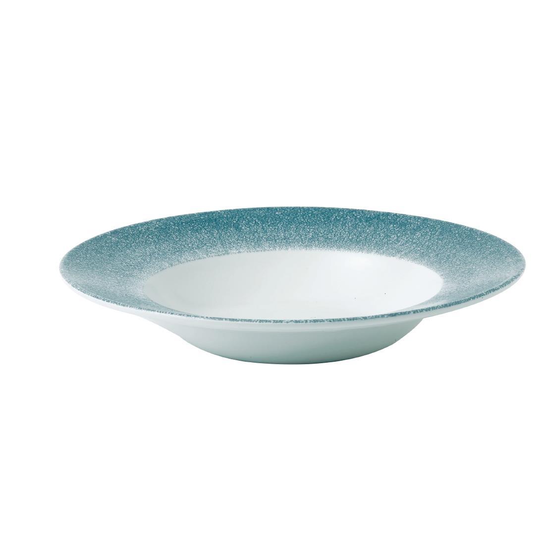 Churchill Studio Prints Raku Wide Rim Bowl Topaz Blue 240mm