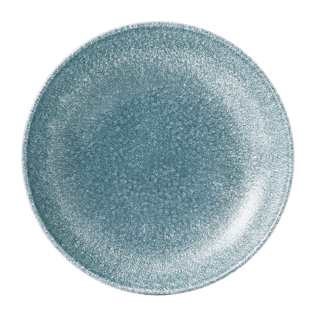 Churchill Studio Prints Raku Round Coupe Bowl Topaz Blue 182mm