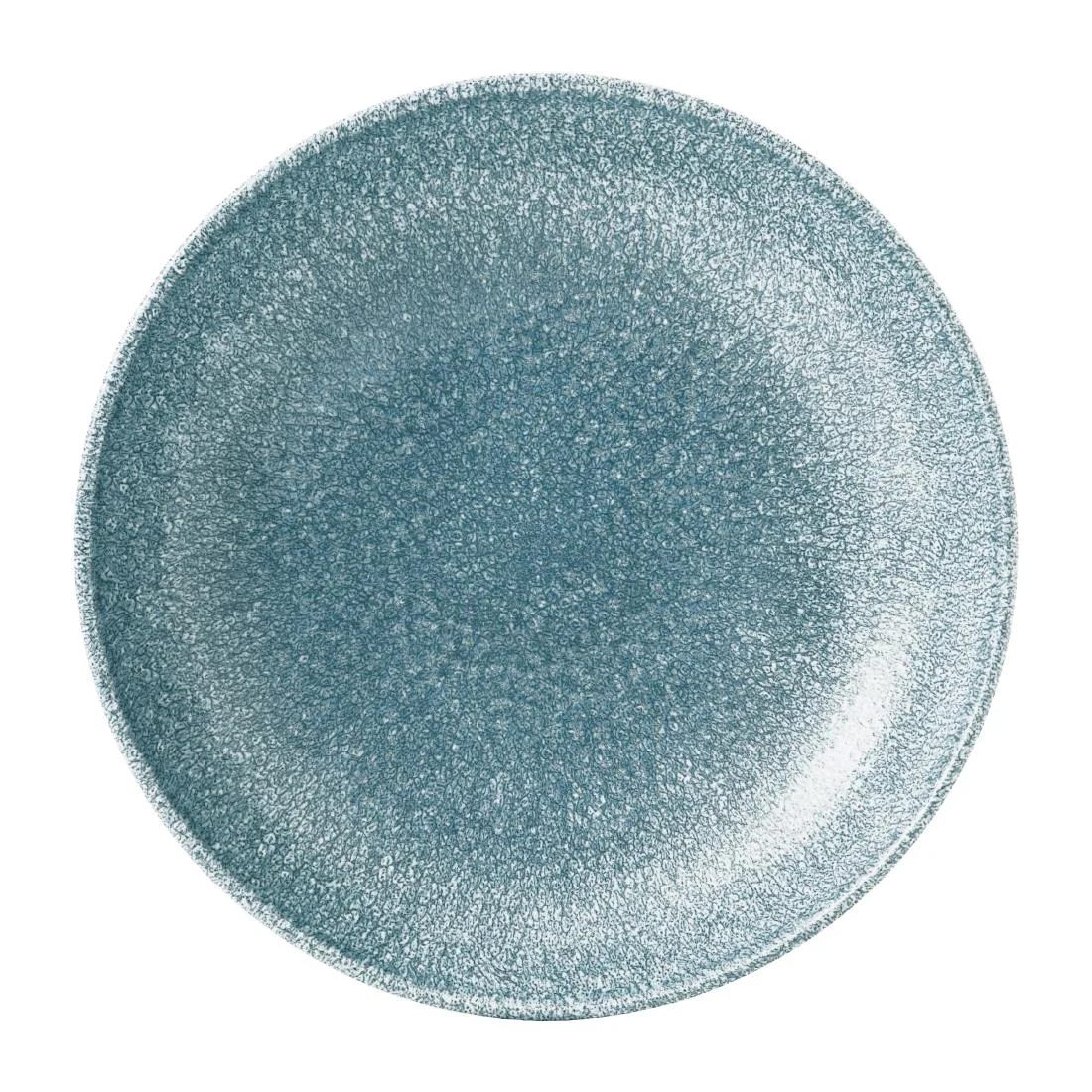Churchill Studio Prints Raku Round Coupe Bowl Topaz Blue 182mm - Image 2