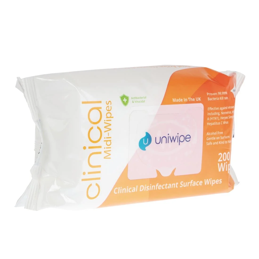 Uniwipe Clinical Disinfectant Surface Wipes (Pack of 200) - Image 2