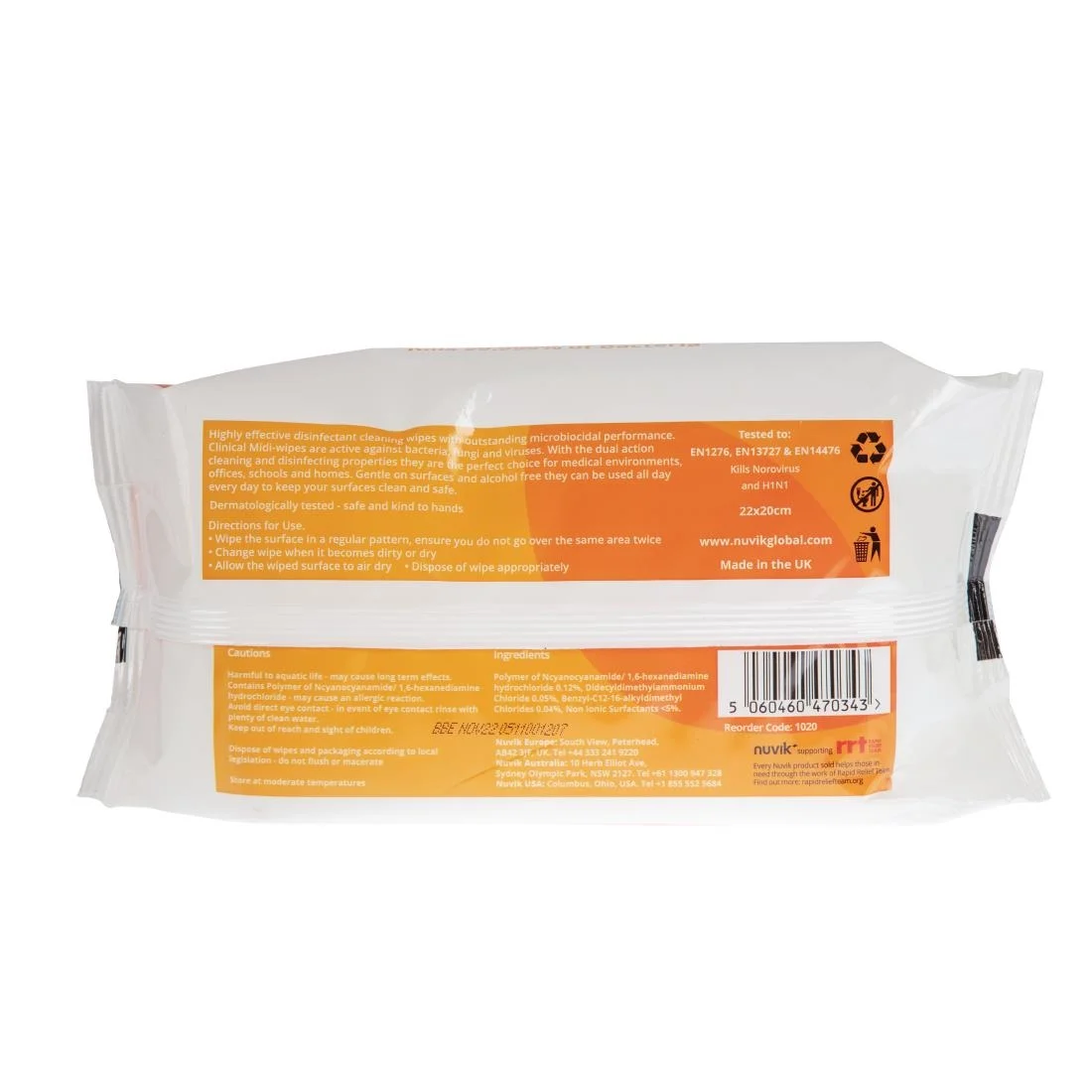 Uniwipe Clinical Disinfectant Surface Wipes (Pack of 200) - Image 5