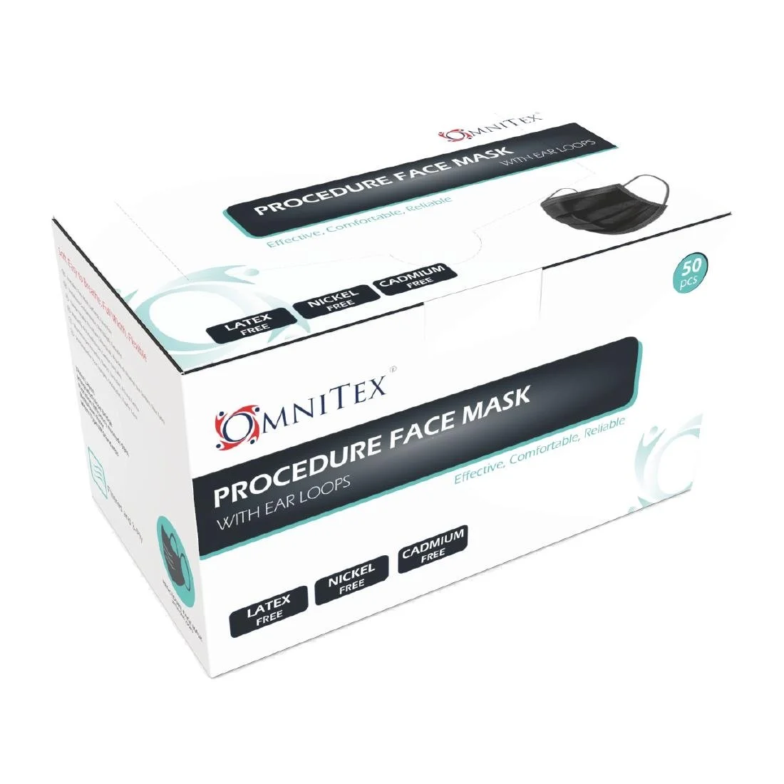 Black Type IIR Front of House Face Masks (50 Pack) - Image 3