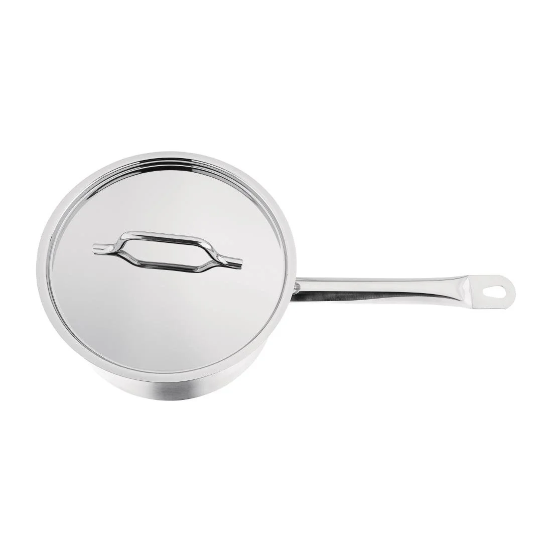 Nisbets Essentials Stainless Steel Saucepan with Lid 16cm - Image 2