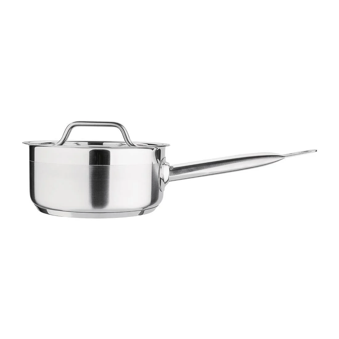 Nisbets Essentials Stainless Steel Saucepan with Lid 16cm - Image 3