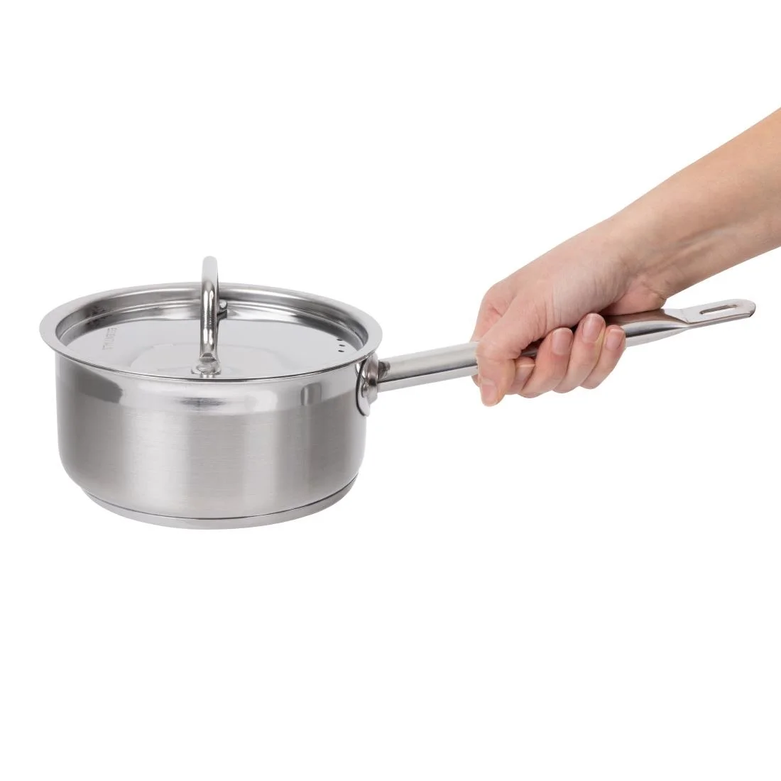 Nisbets Essentials Stainless Steel Saucepan with Lid 16cm - Image 7