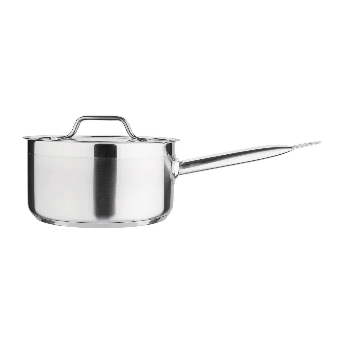 Nisbets Essentials Stainless Steel Saucepan with Lid 20cm - Image 4