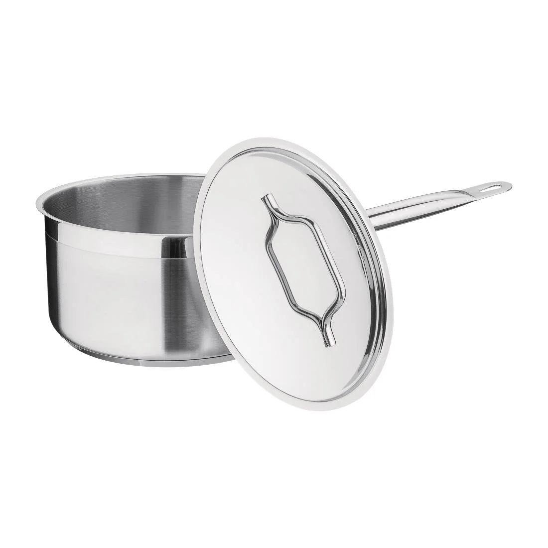Nisbets Essentials Stainless Steel Saucepan with Lid 20cm - Image 6