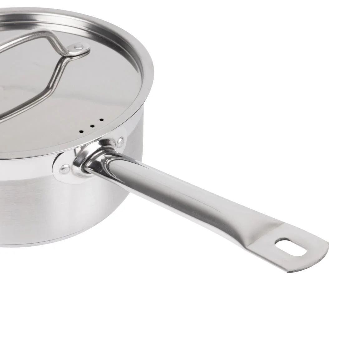 Nisbets Essentials Stainless Steel Saucepan with Lid 20cm - Image 6